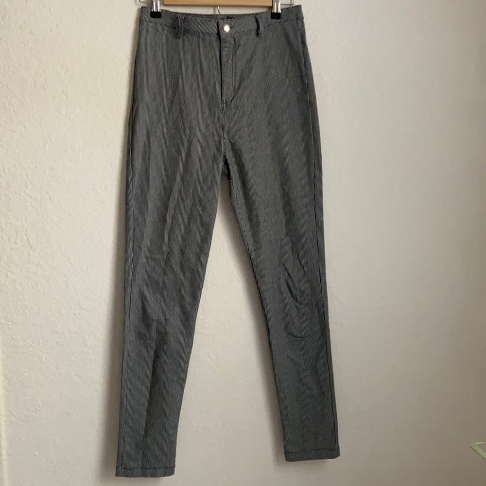 Small houndstooth print long pants